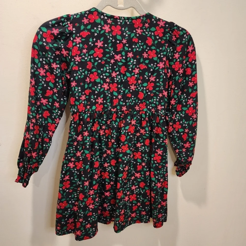 Cat & Jack Girls Long Sleeves Floral Woven Dress size M(8)